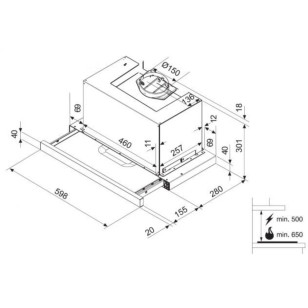 Electrolux 伊萊克斯 EFP60473OS 60厘米 603m³/h 拖拉式抽油煙機